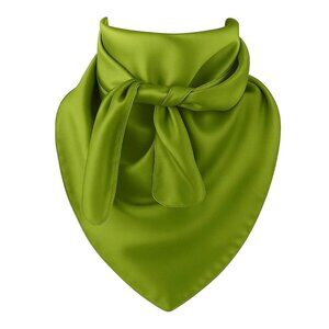 Lime Green Wild Rag Scarf 35x35 Satin Western Cowgirl Cowboy Bandana